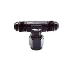 OBP T-stykke adapter til fitting. -10JIC (han-hun-han). Aluminium, sort. - OBP